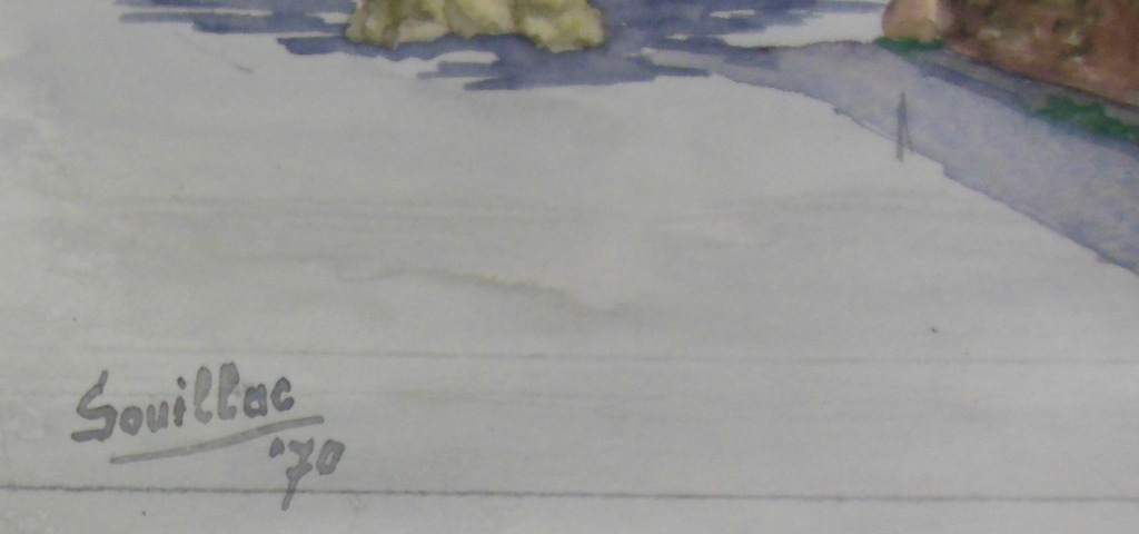 Jan P.H. de Vries: Lot van 4 Aquarellen, Souillac kopen? Bied vanaf 1!