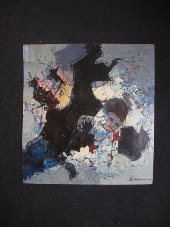 GROOT gelaagd olieverf op paneel  "Droomland"  van Roel Dozeman (1924-1996)   kopen? Bied vanaf 1!