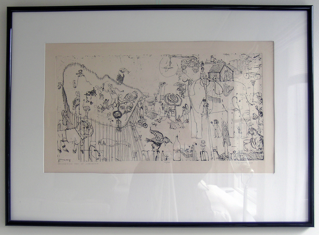 Sipke Huismans: ets, Herinneringen aan de dierentuin verkocht voor € 70!