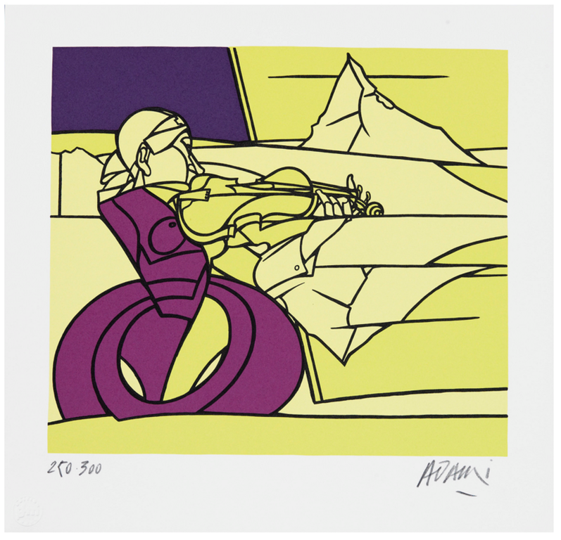 Valerio Adami: Zeefdruk, Studio per fantasia per violino verkocht voor € 80!