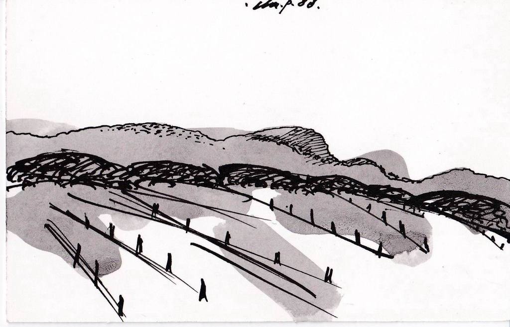 Christiaan Paul Damsté, 4 pentekeningen, 1988, gesigneerd kopen? Bied vanaf 40!