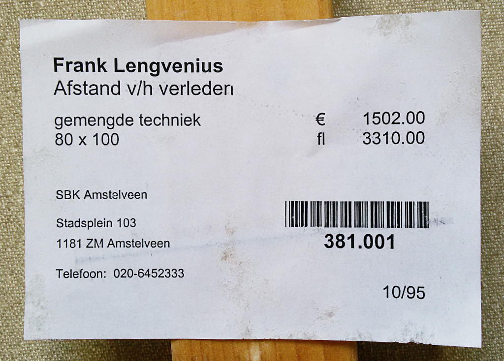 Frank Lengvenius - Afstand van het verleden, gemengde techniek op doek (groot) kopen? Bied vanaf 195!