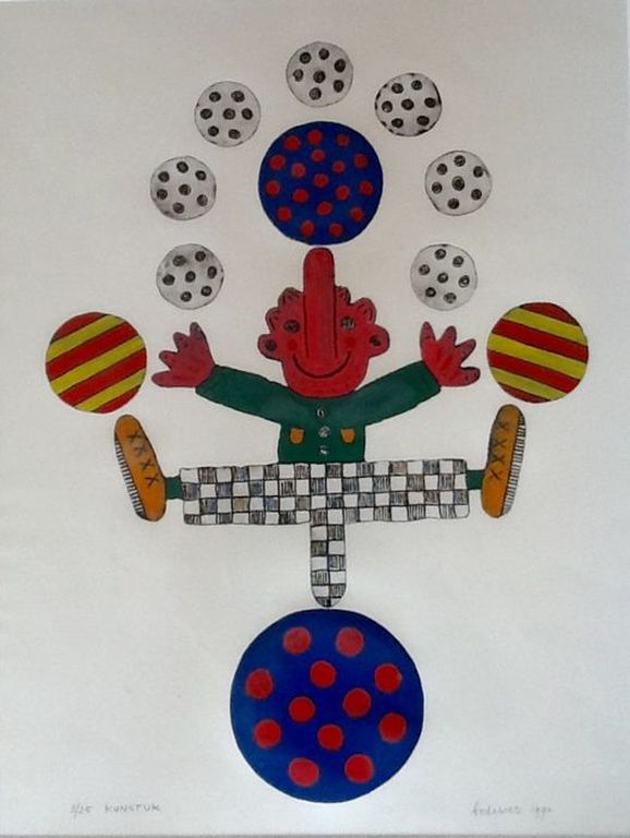 Bill Bodewes, kleurets,gesigneerd, ingelijst kopen? Bied vanaf 40!