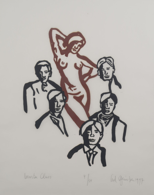 Ad Gerritsen: Lino op Rijstpapier, Master Class - Ingelijst kopen? Bied vanaf 20!