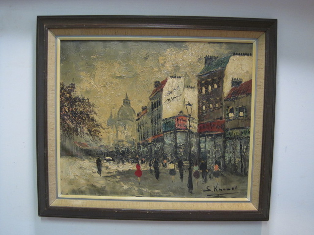 oud olieverfschilderij "Parijs Champs Elysees" gesigneerd omstreeks 1930 kopen? Bied vanaf 1!