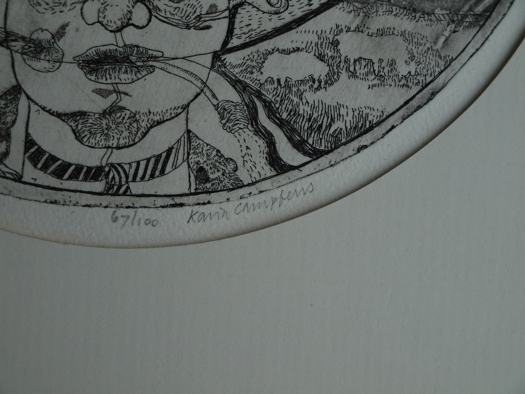 Karin Campfens : Ronde ets, Zonder titel – nr 67 van 100 ex.  kopen? Bied vanaf 1!