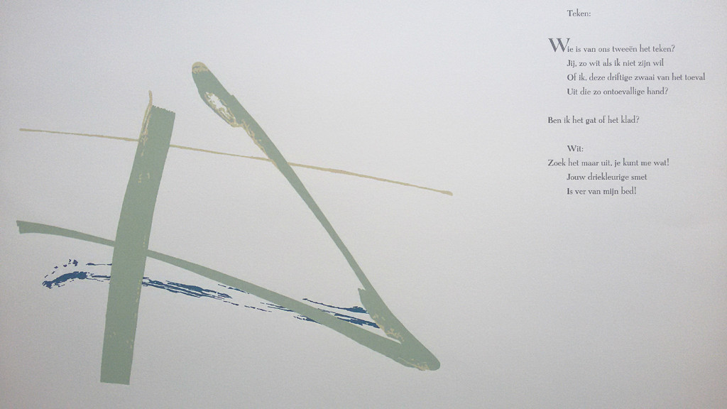 Arty Grimm en Cees Nooteboom - Tekens tegen het wit, zeefdruk kopen? Bied vanaf 30!