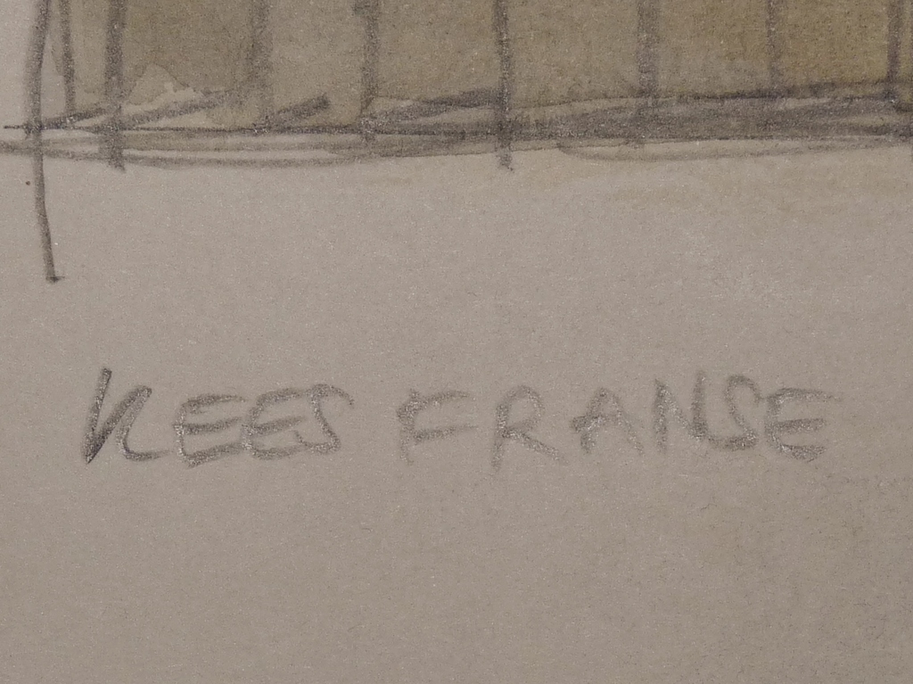 Kees Franse, Gem. techniek - Ontwerptekening, Gesigneerd kopen? Bied vanaf 75!