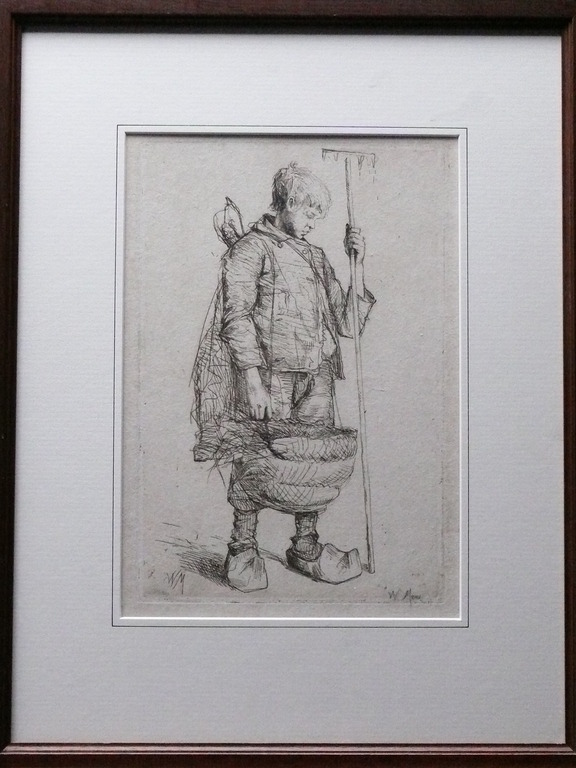 Wally Moes, Ets, Vissersjongen verkocht voor € 100!