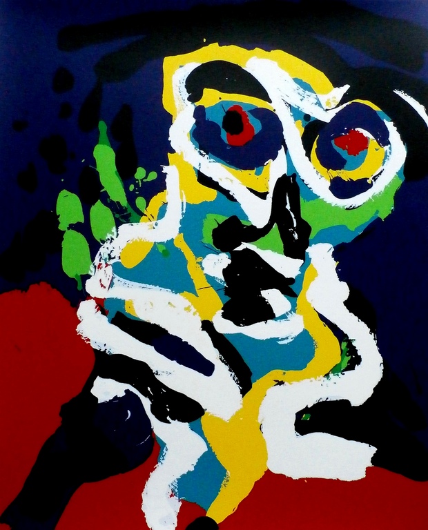 Karel Appel - zeefdruk: A summer evening's slumber - 1977 verkocht voor € 900!