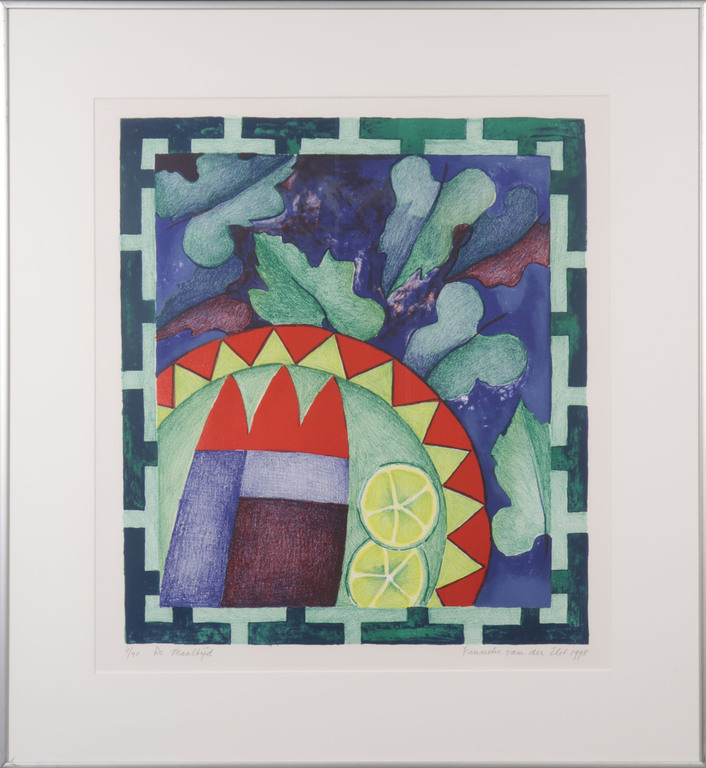 Fenneke van der Elst: Litho, De maaltijd - Ingelijst kopen? Bied vanaf 20!