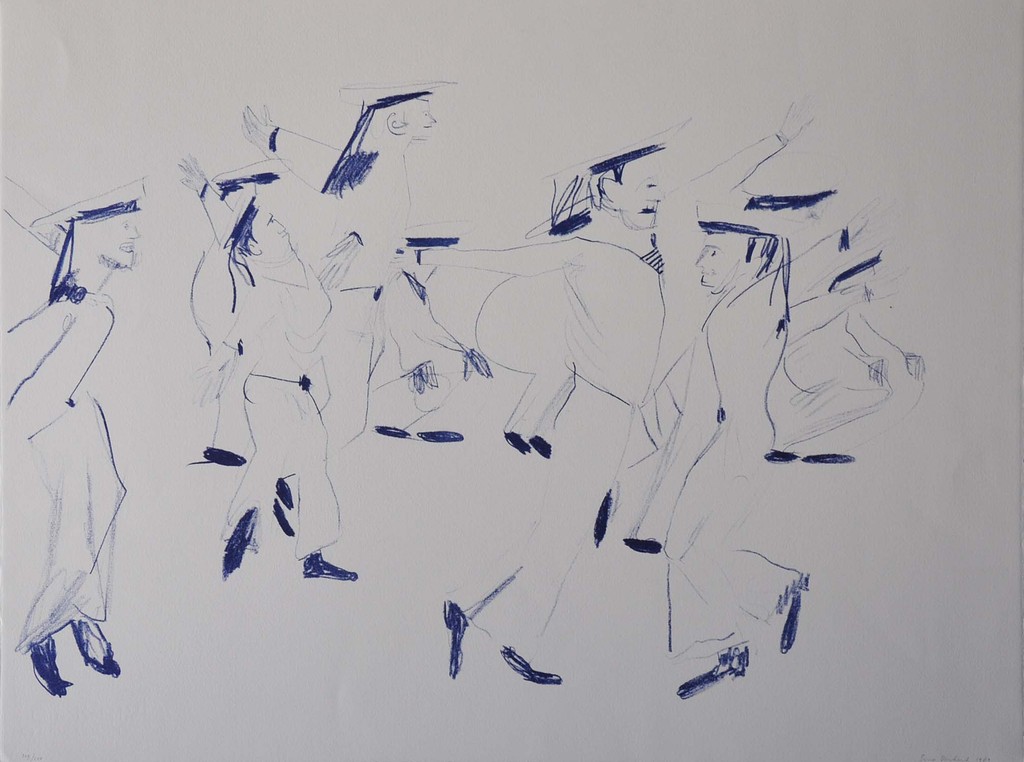 Emo Verkerk, Litho, z.t. verkocht voor € 95!