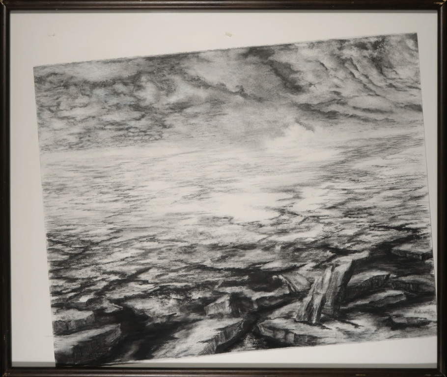 Frans Hofmeester: Houtskooltekening, Het wak bij Loosdrecht - Ingelijst kopen? Bied vanaf 1!