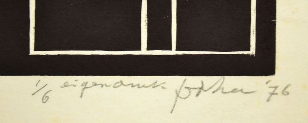 Jan van der Zee: Lino/Houtsnede, Constructivistische Compositie kopen? Bied vanaf 100!