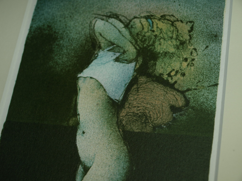 Vladimír Suchánek (1933) : Litho – Vrouw kleedt zich uit –Gesigneerd & ingelijst kaufen? Bieten Sie von 40!