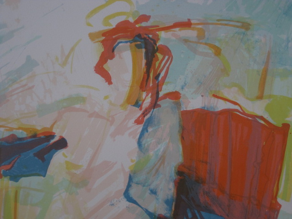 Groot abstract figuratief gesigneerde Litho "Venice 87" van Richard Smeets 1955- kopen? Bied vanaf 1!