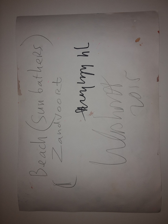 Peter Klashorst - Beach, sunbathers Zandvoort - gem. techn. op papier kopen? Bied vanaf 65!