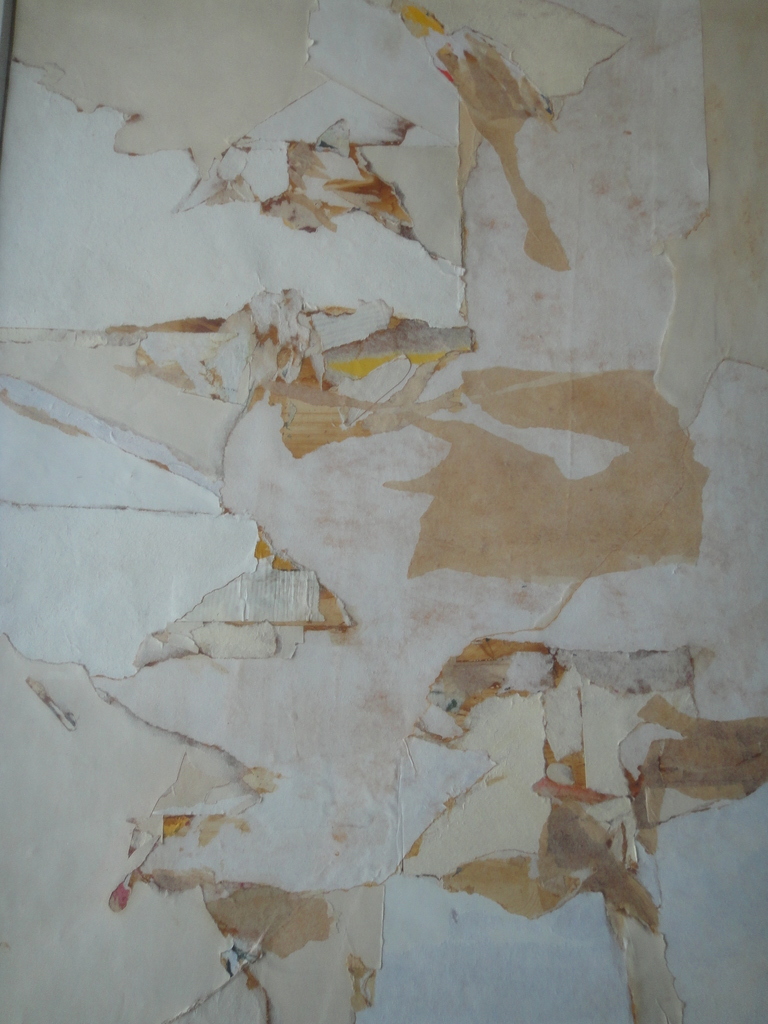 Gerard Brussee, collage , 'collage in beige'/'Verschuivingen 2' kopen? Bied vanaf 50!