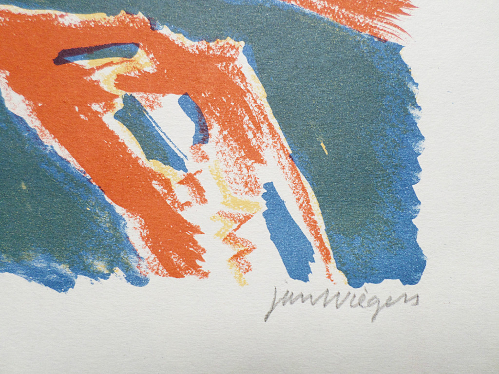 Jan Wiegers - Zittend naakt, litho kopen? Bied vanaf 90!