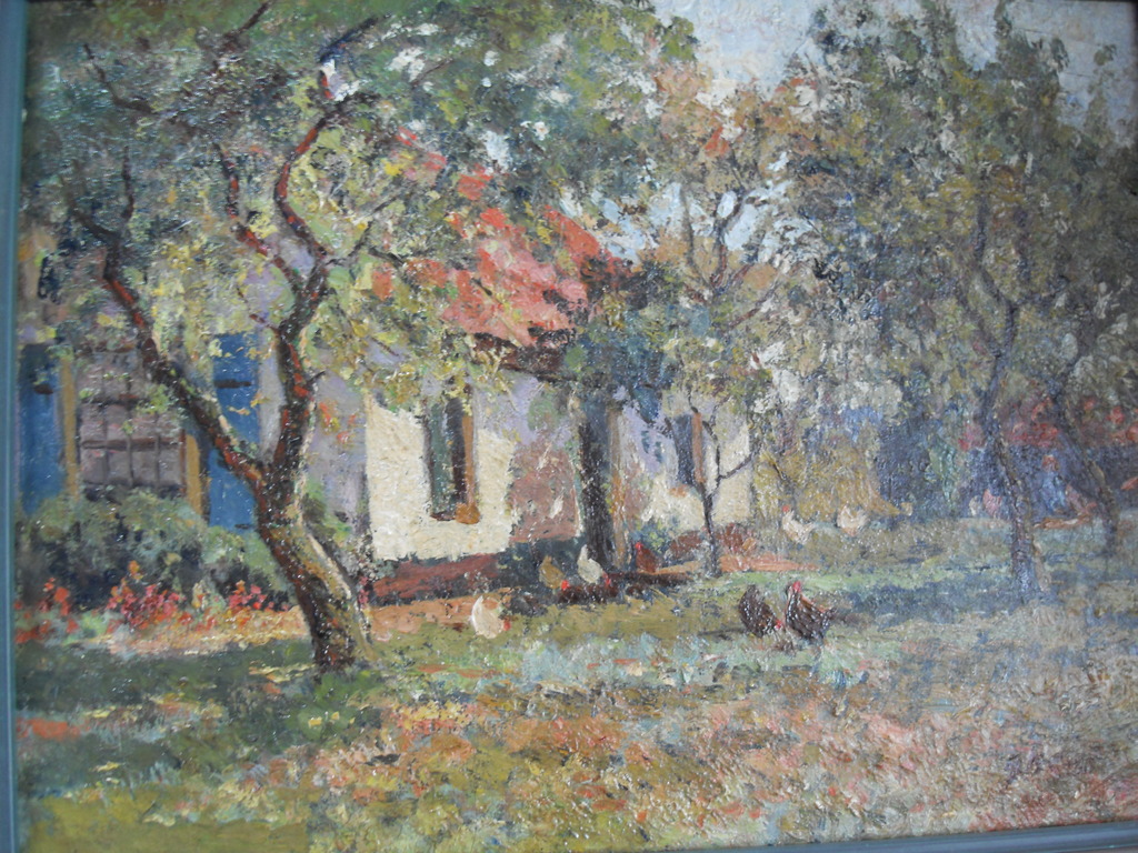 A Keus Boerderij in twente, 1925, olieverf op board, 40 x 50cm ro gesign  verkocht voor € 135!