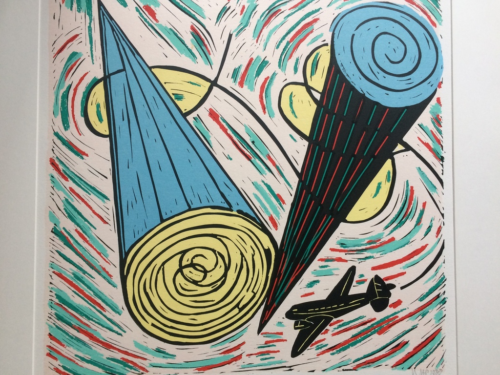 Hans Wap, zeefdruk 'Two Cones' 1988 kopen? Bied vanaf 20!