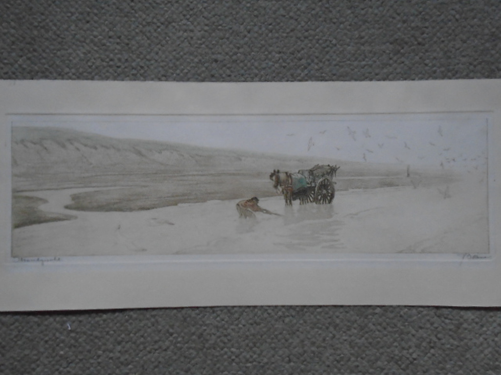 Tjeerd Bottema - kleurenets - Strandgezicht verkocht voor € 135!