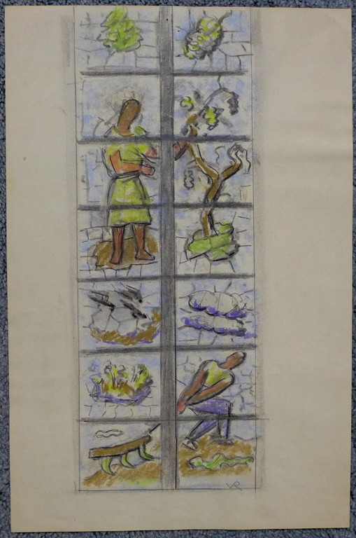 Otto van Rees, tekening/aquarel  gesigneerd rechtsonder VR   verkocht voor € 50!