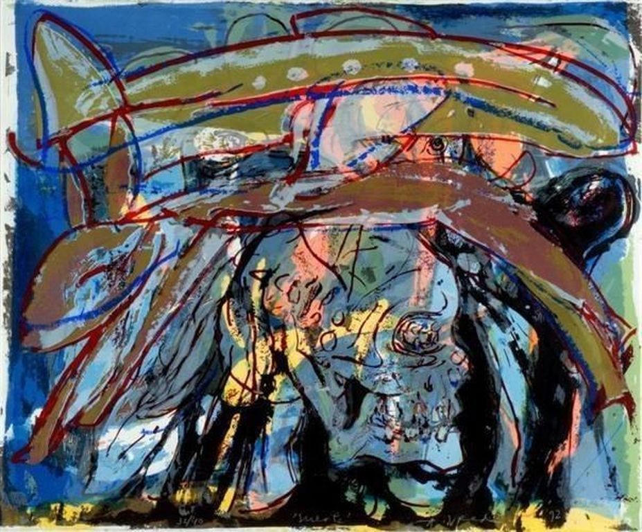 Anton Vrede - zeefdruk 'Suerte' verkocht voor € 80!