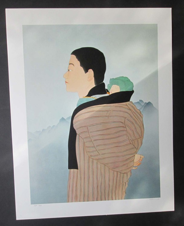 onbekende kunstenaar - father and son - lithografie gesigneerd en genummerd kopen? Bied vanaf 1!