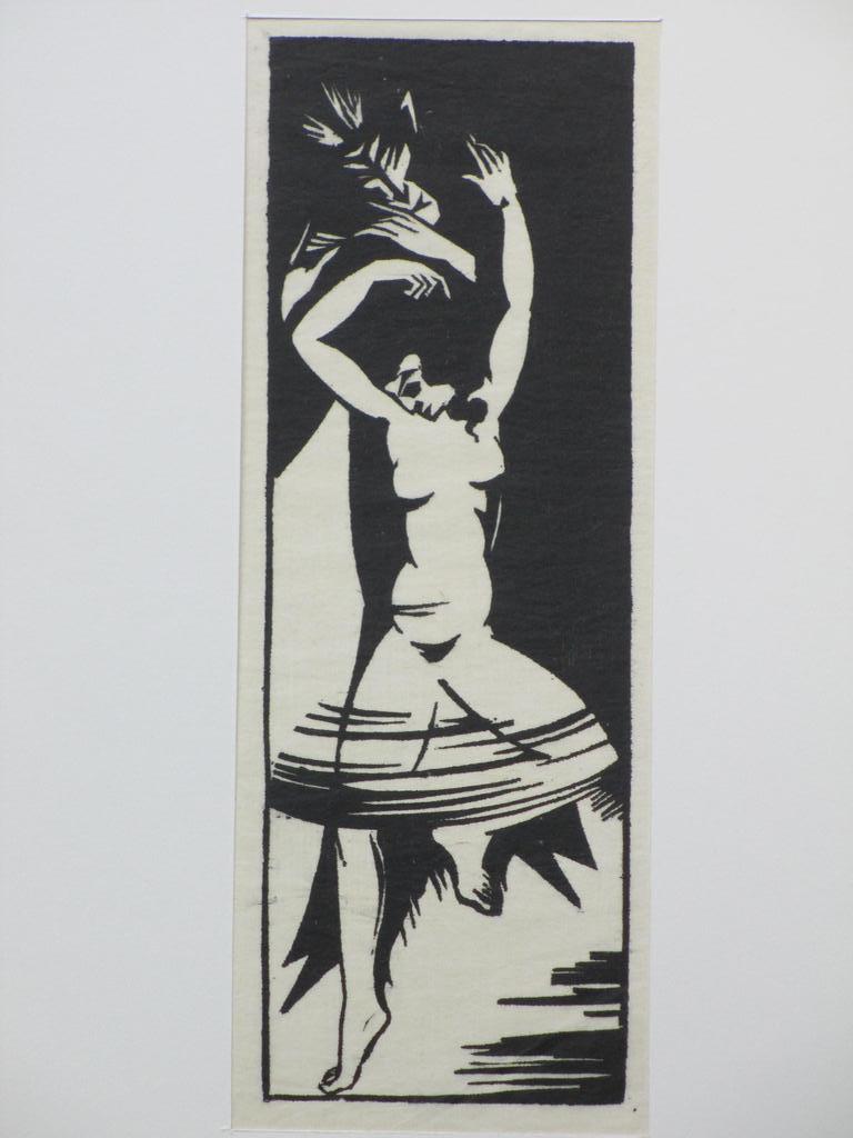 Nicolaas van der Kreek, Blote danseres, Houtsnede verkocht voor € 35!