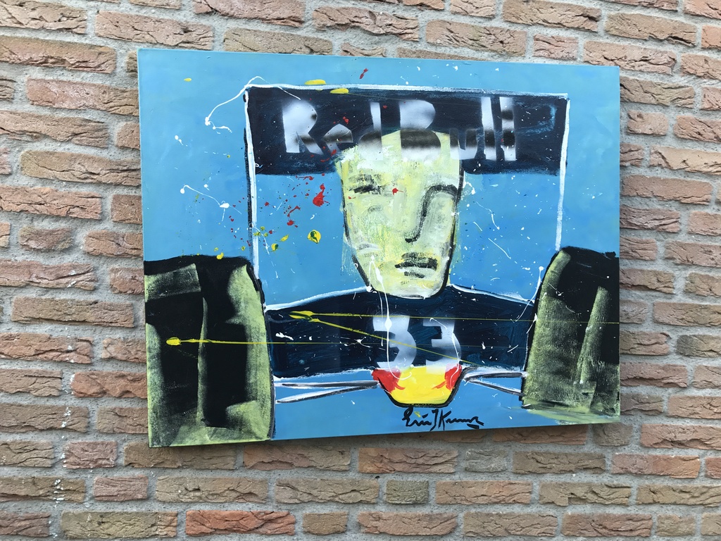 ERIC JAN KREMER ( Koopje ) Max Verstappen-3 D Doek-Gesigneerd ! kopen? Bied vanaf 1!