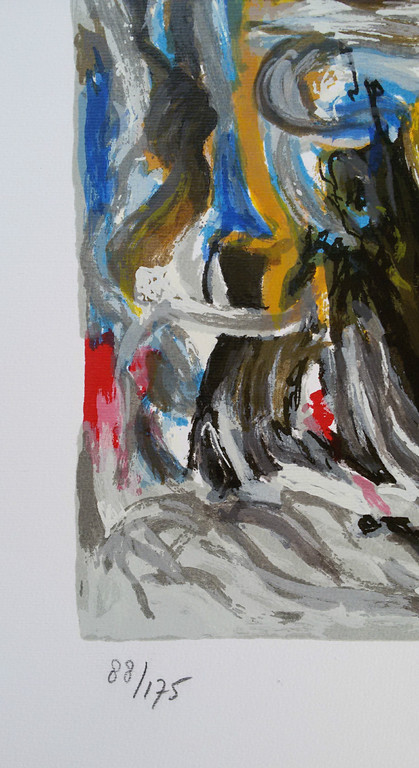 Theo Wolvecamp - Abstracte voorstelling, zeefdruk kopen? Bied vanaf 175!