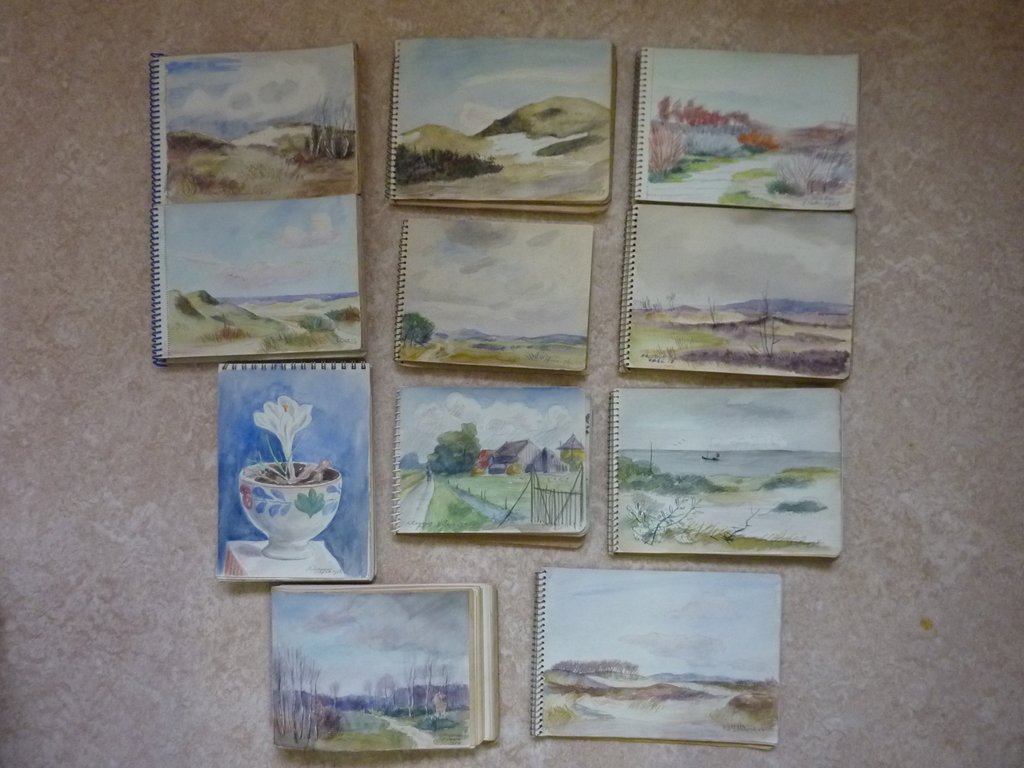 Han Krug - 11 schetsboeken met ca. 300 tekeningen / aquarellen 1954 - 1959 kopen? Bied vanaf 500!