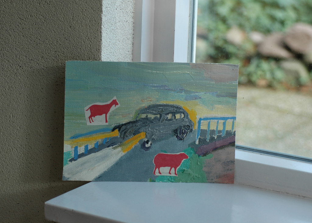 Hans Ebeling Koning, COLLAGE, schaap en geit kopen? Bied vanaf 30!