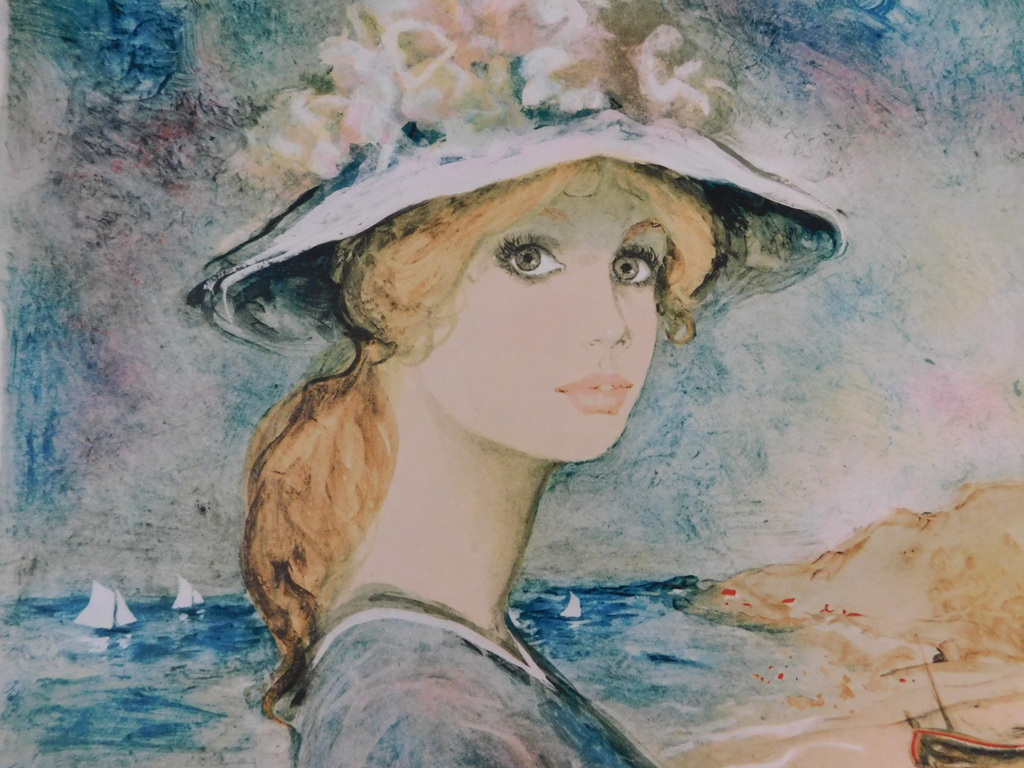 Bernard Charoy - Kleurenlitho - Clara au Chapeau kopen? Bied vanaf 60!