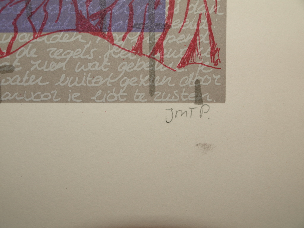 Onbekende kunstenaar – Zeefdruk – Kunstacademie MINERVA Groningen – 1994 kopen? Bied vanaf 5!