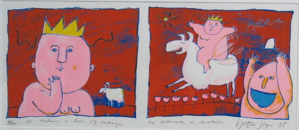 Wouter Stips: Zeefdruk, It takes a lot of orange - Ingelijst kopen? Bied vanaf 80!