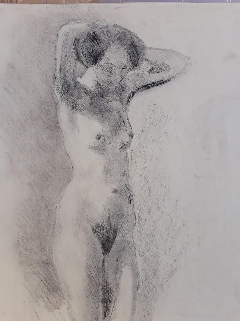 Onbekende kunstenaars, tekeningen/studies (3) naakt z.j.  kopen? Bied vanaf 1!