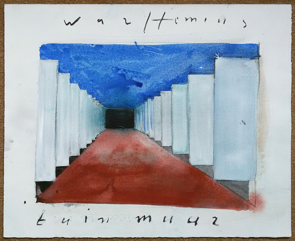 Piet Warffemius - Tuinmuur, gemengde techniek op papier kopen? Bied vanaf 120!