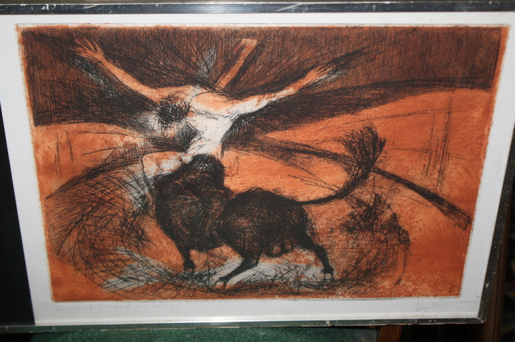 Walter Barten 1935 - 2004 - STIEREN VECHTEN - KLEUREN ETS kopen? Bied vanaf 40!