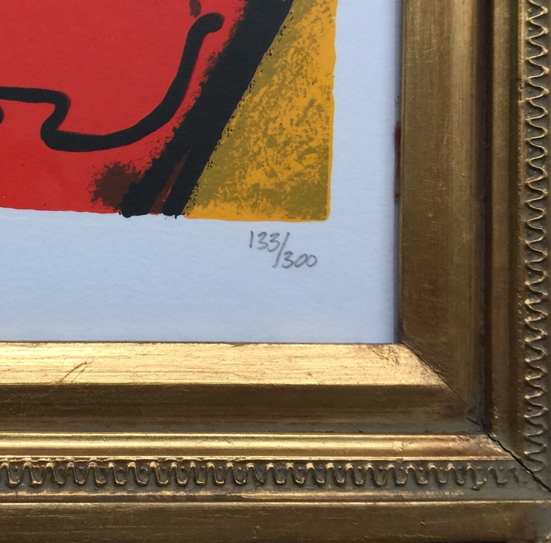 Herman Brood - Originele ingelijste en hand gesigneerde zeefdruk - Golfer kopen? Bied vanaf 1!