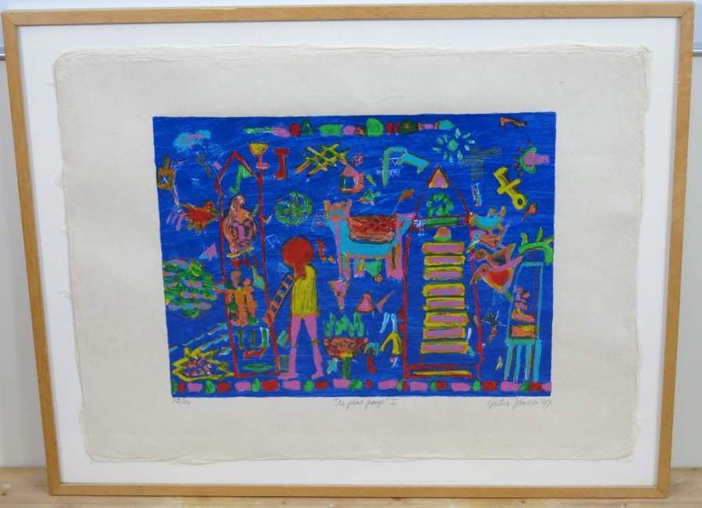 Gertie Janssen: Litho, Le plat pays I - Ingelijst kopen? Bied vanaf 50!