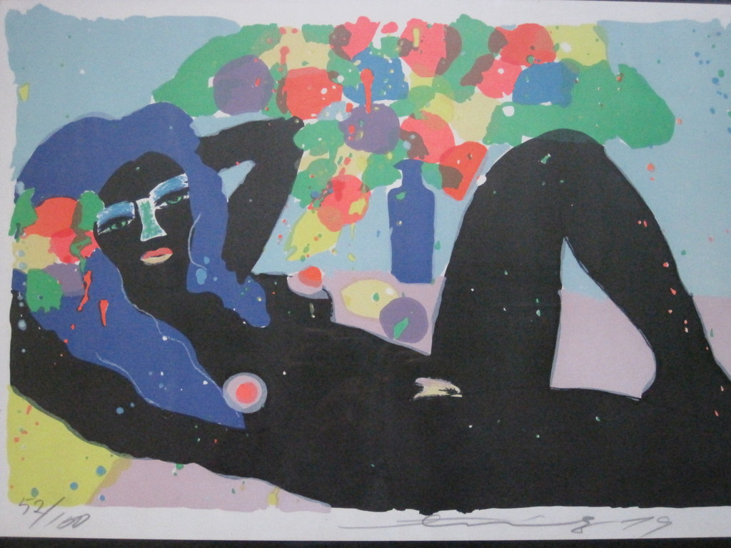 Walasse Ting (1929-2010) litho "black nude & flowers" handgesigneerd kopen? Bied vanaf 1!