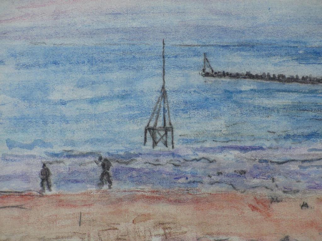 Willem Jans Dijk, De Schelde bij Vlissingen, Gemengde techniek  kopen? Bied vanaf 55!