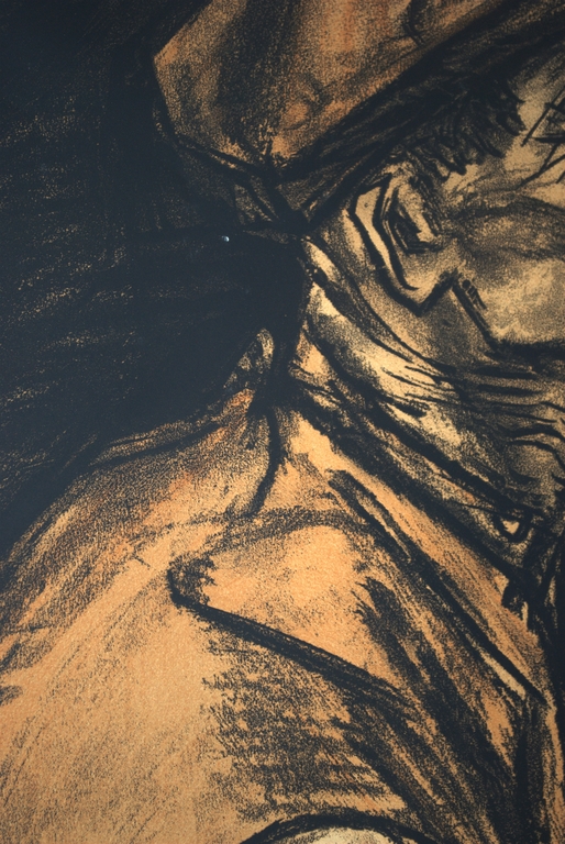 Litho in kleur van een mijnwerker- izgst - 1915 - groot: 63x70 cm kopen? Bied vanaf 115!