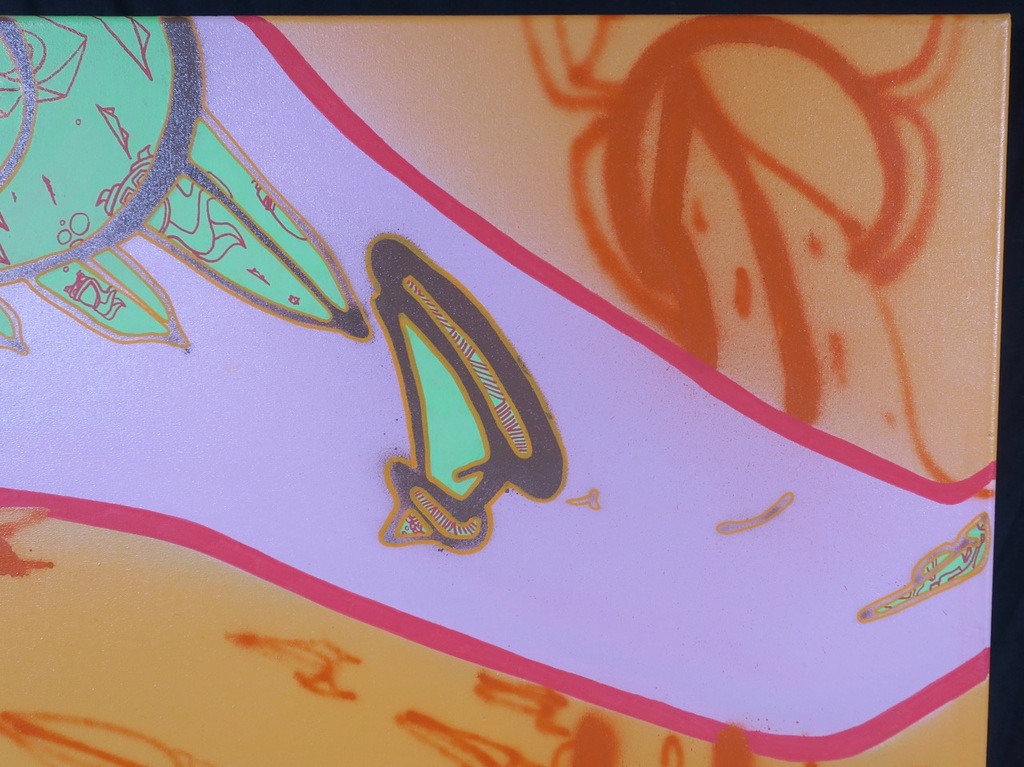 KOOR: Spray paint op doek, Waterworlds III (groot) kopen? Bied vanaf 400!