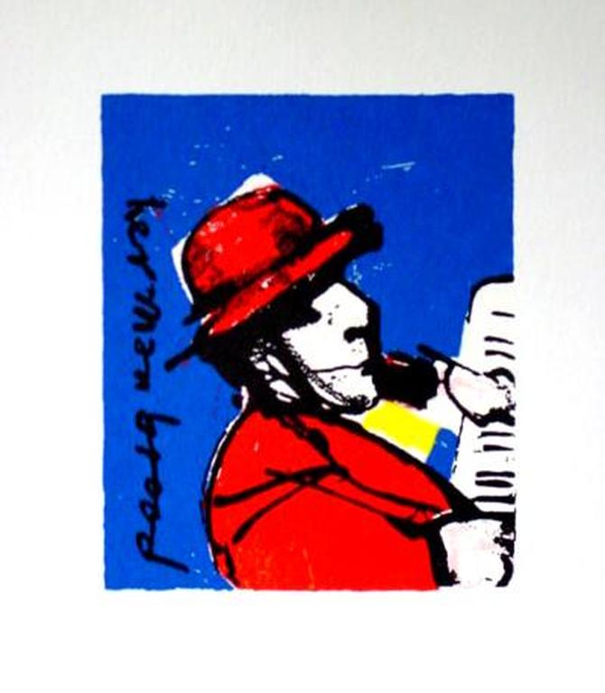 HERMAN BROOD, originele zeefdruk "Pianist" verkocht voor € 35!