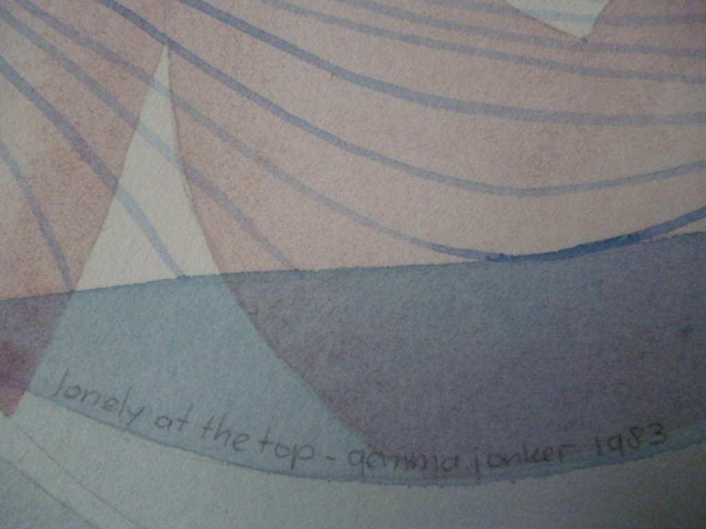 Gemma Jonker - aquarel - Lonely at the top kopen? Bied vanaf 40!