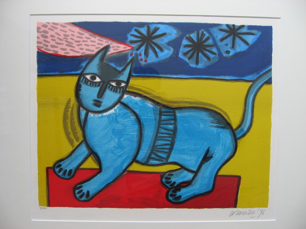Corneille: Kleurenzeefdruk, 'Chat aux trois étoiles', 1996 kopen? Bied vanaf 219!