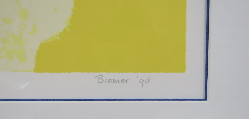 Saskia Bremer: Zeefdruk, Twee palmen A - Ingelijst kopen? Bied vanaf 1!